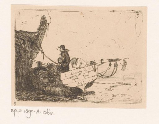 Two men in a skiff