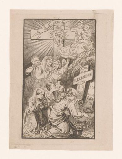 Prayer card for Alexandre Louis and Aloïs Stanislas Lion