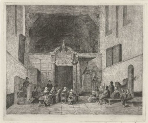 Church Service in a Village Church