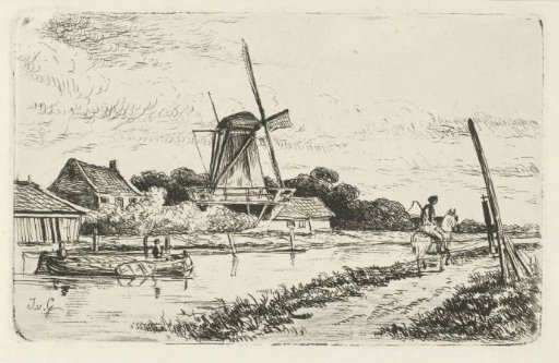 Landscape with a Canal and a Windmill