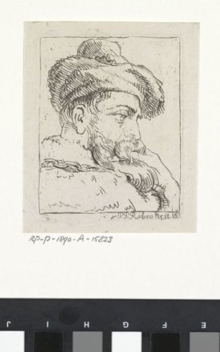 Man with a beard in profile