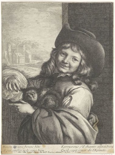 Smiling Boy with a Cat