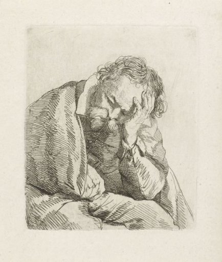 Portrait of a Sleeping Old Man