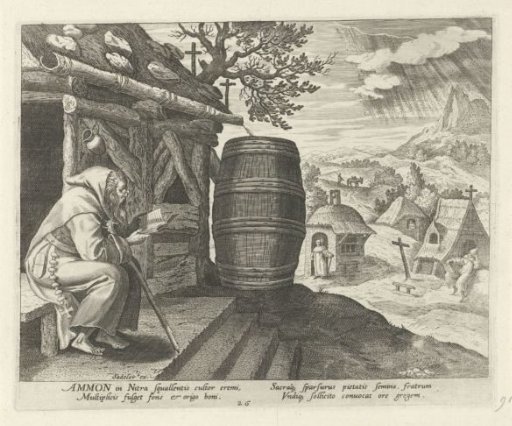 Ammonius the Great as a hermit