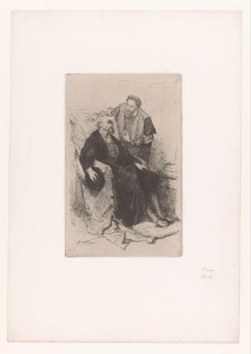 Man Standing Beside the Old Emperor Charles V Seated in an Armchair