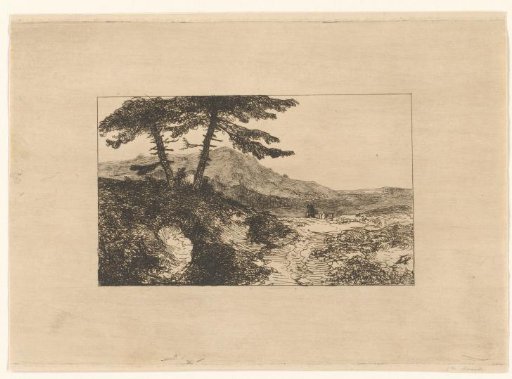 Landscape with Two Pines on a Hill