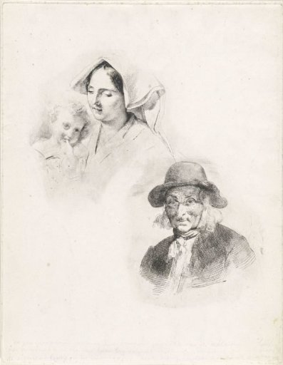 Woman with a Child and an Old Man