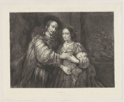 Portrait of a couple as Old Testament figures, called 'The Jewish Bride'