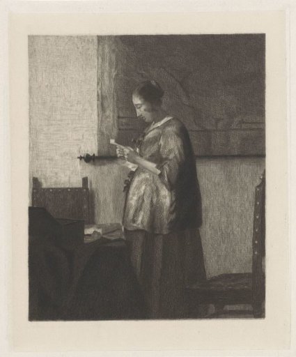 Woman reading a letter