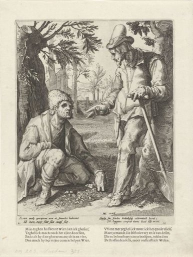 Two peasants in conversation: Everyone must weed his own little garden