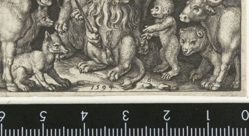 Lion as king among other animals