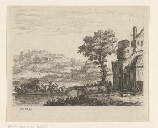 River Landscape with Ferry