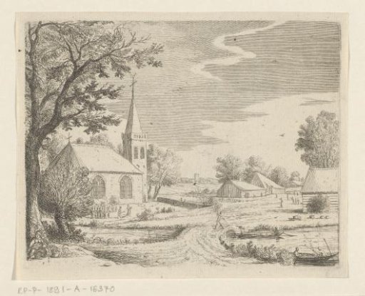Grave Diggers in Front of a Church