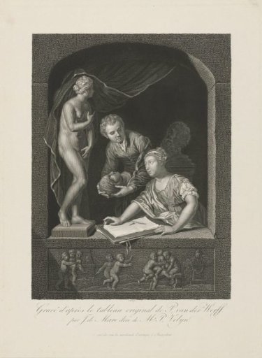 Woman Drawing in a Window