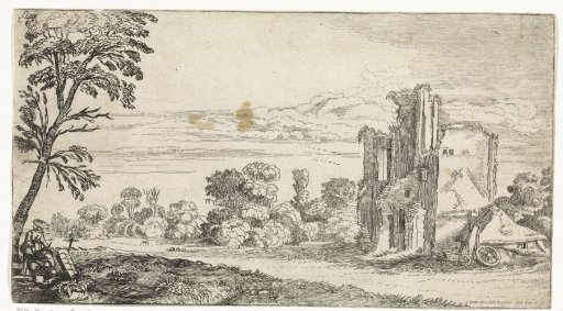 Landscape with ruin