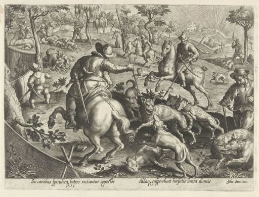 Wolf Hunt with Spears