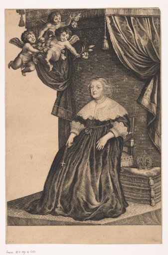 Portrait of Maria de' Medici seated on a throne