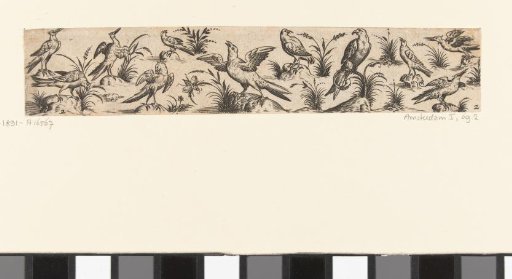 Frieze with Eleven Birds and an Insect