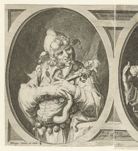 Jester with a jester's cap on his head