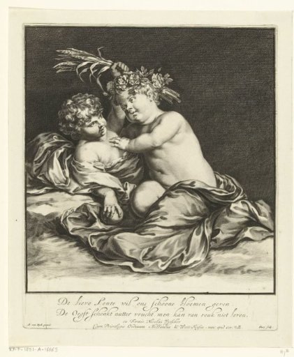 Two playing children: Spring and Autumn