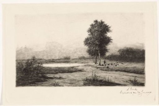 Landscape with a pond