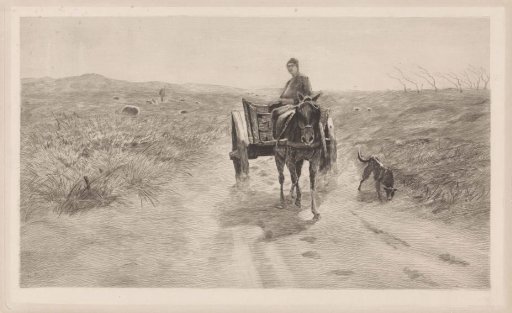 Landscape with a horse-drawn cart