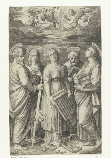 Saints Paul, John, Cecilia, Peter, and Mary Magdalene