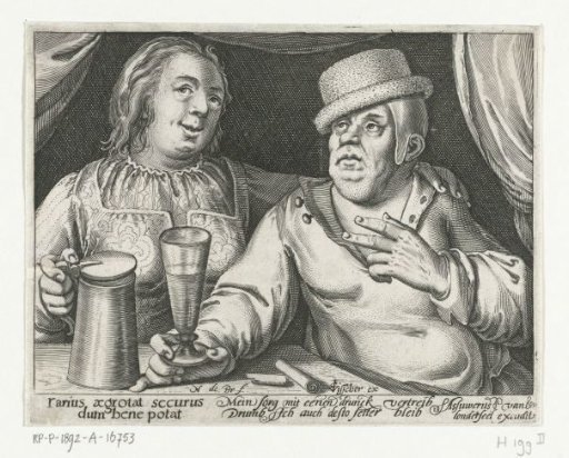 Drinking man and woman