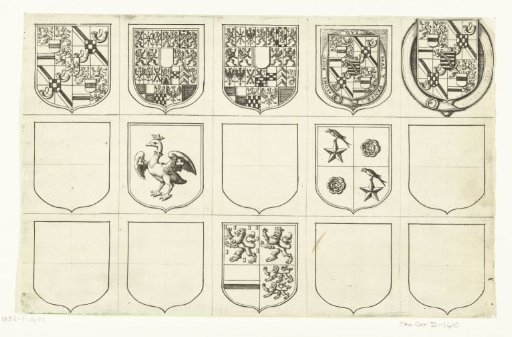 Fifteen coats of arms