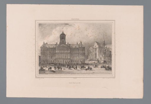 Palace on the Dam and the New Church in Amsterdam