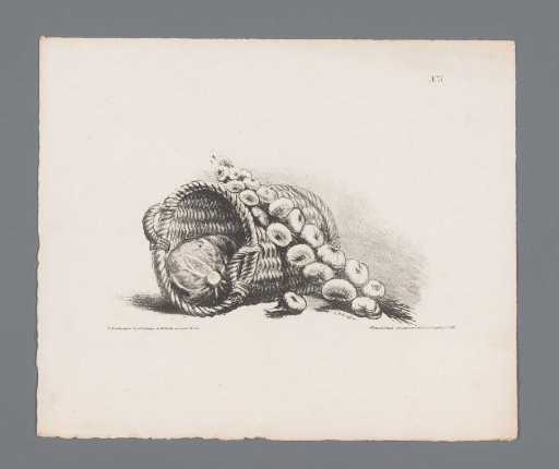 Basket with coal and garlic