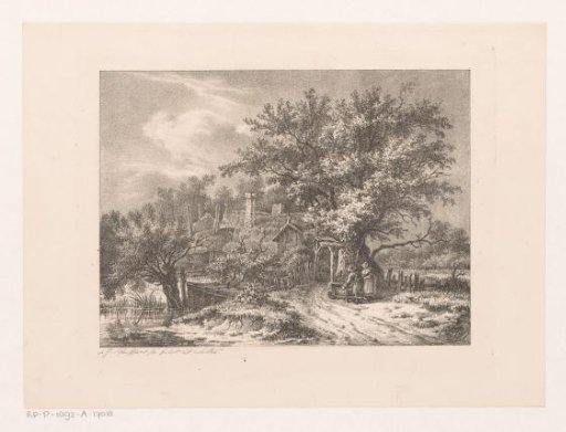 Landscape with farmhouse