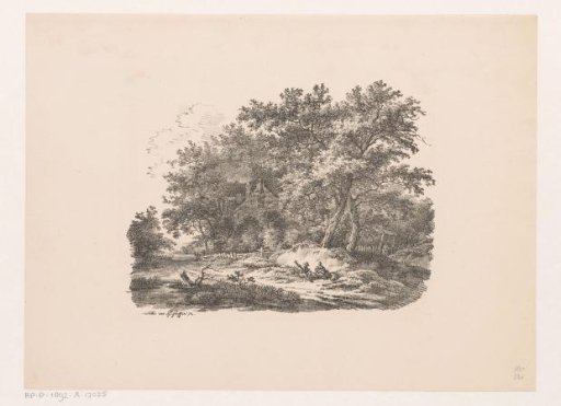 Man and woman in a landscape