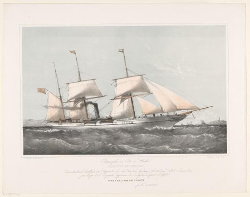 Screw steamship Mariout et Hedjaz at sea