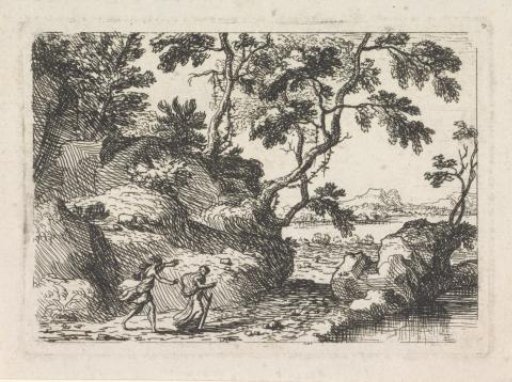 Man and woman in a landscape
