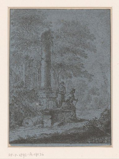 Landscape with ruins and two figures