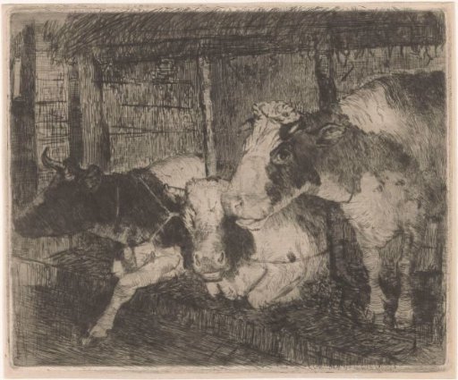 Stable with Three Cows