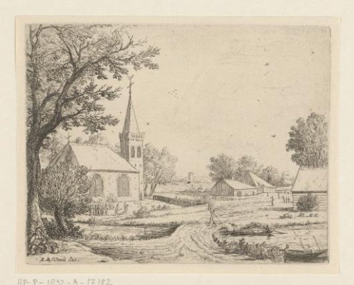 Grave Diggers in Front of a Church
