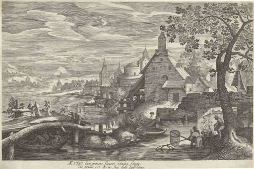 Summer, a landscape with fishermen
