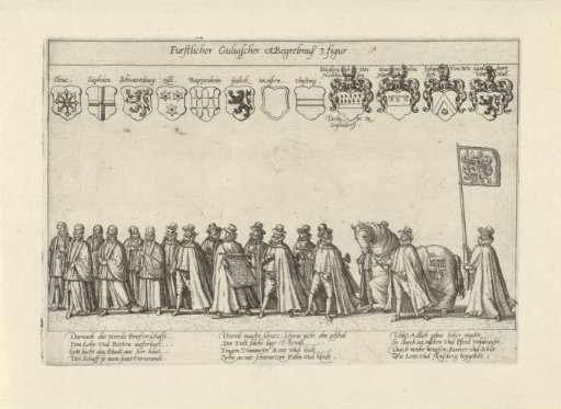 Funeral procession with scholars and nobles