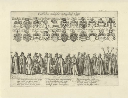 Funeral procession with halberdiers