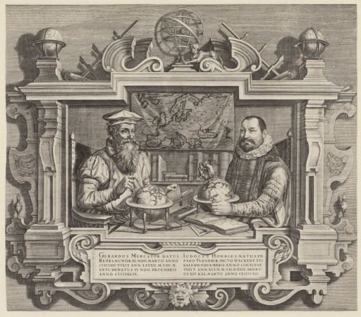 Portrait of Jodocus Hondius and Gerard Mercator