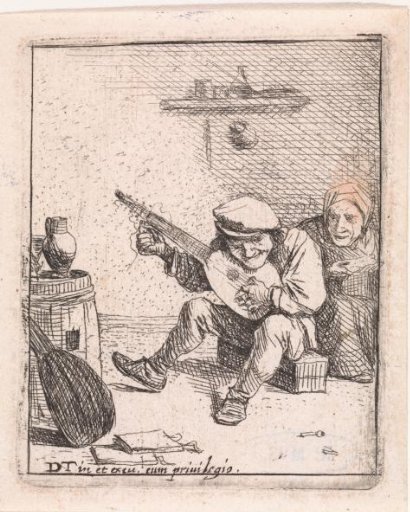 Peasant Playing the Lute