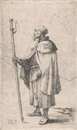 Pilgrim with Rosary and Staff
