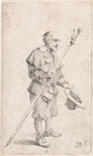 Pilgrim with Staff and Hat