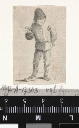 Peasant with a pipe in his right hand