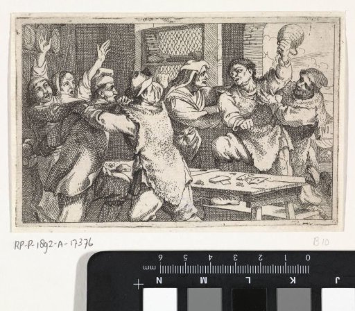 Peasants fighting in an inn