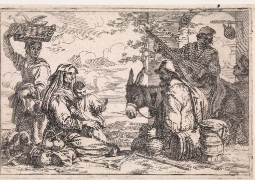 Travelers Resting before an Inn