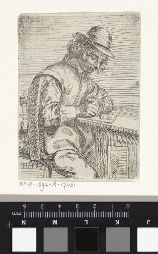 Man Drawing with Hat