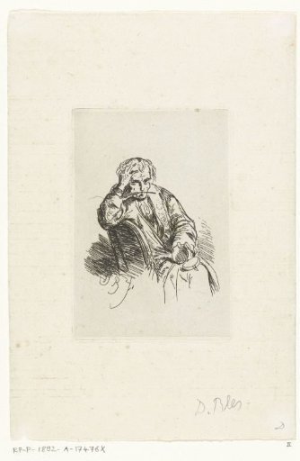 Writer with pen in his mouth